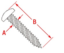 Wood Screw Panhead Line Drawing
