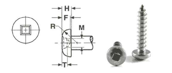 Square Drive Pan Head Square Drive Pan Head